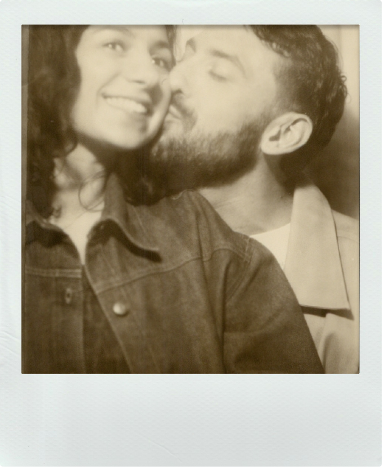 Polaroid of Georgia and Oli