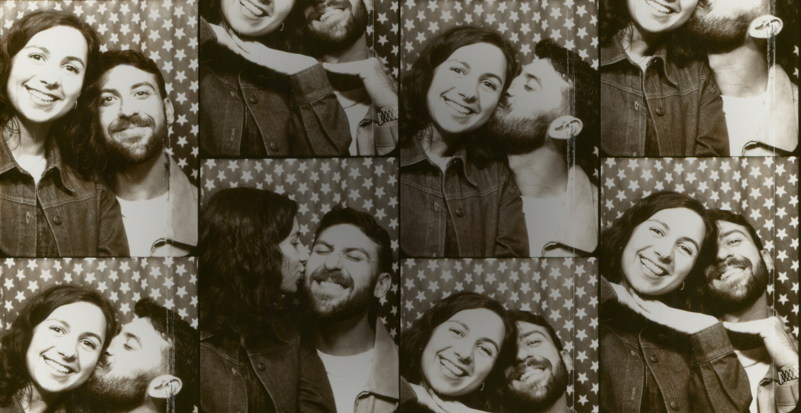 Photobooth strips of Oli and Georgia